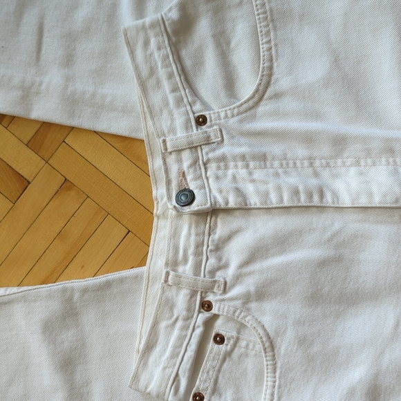 Vintage high-waisted ecru jeans - Picture 3 of 3